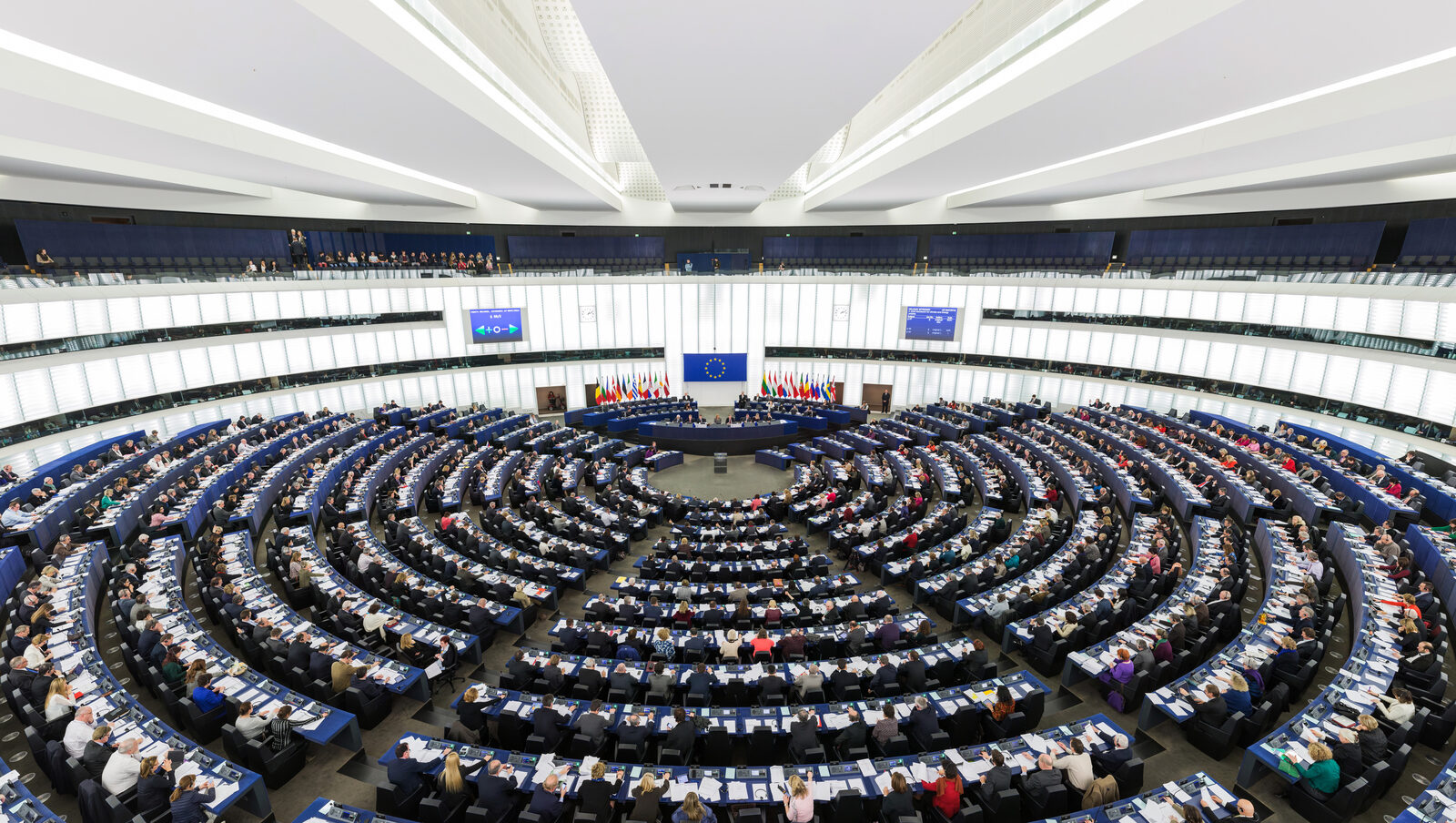 The hemicycle of the European Parliament in Strasbourg